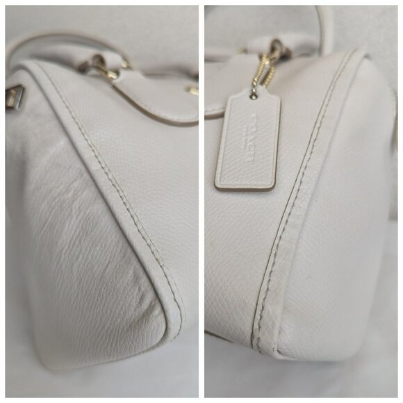 Coach Mini Bennett Satchel In Crossgrain Leather Cream/Chalk Gold K1457-F33329 - Picture 8 of 12